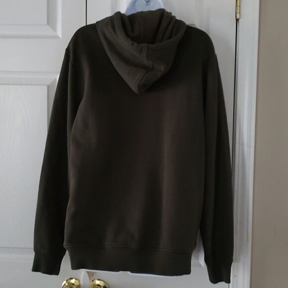 Calvin Klein Jeans Olive Army Green Hoodie Sweatshirt Sz M - Picture 4 of 5